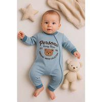 Persona Bear Nakışlı % 100 Pamuk Erkek Bebek Tulum