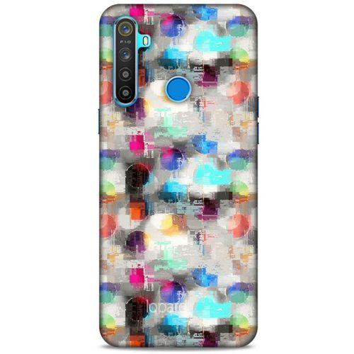 Oppo Realme 5i Kılıf Pastel Renkler (8) Baskılı Kılıf Turkuaz Beyaz