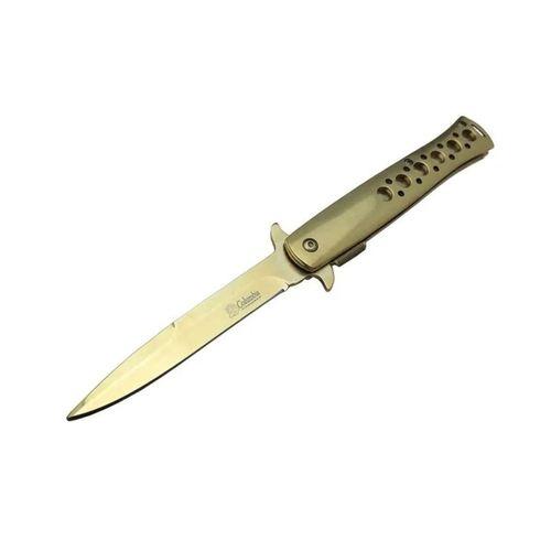 Tac-force 1111a T-lite Gold Kamp   Av Çakısı 23cm- Yarı Otomatik, Metal Sap, Kemerlikli