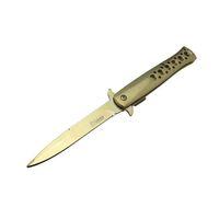Tac-force 1111a T-lite Gold Kamp   Av Çakısı 23cm- Yarı Otomatik, Metal Sap, Kemerlikli