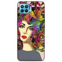 Lopard Oppo Reno 4 Lite Uyumlu Kılıf Sürreal Yüzler ♀ (40) Fit Silikon Kılıf Desenli