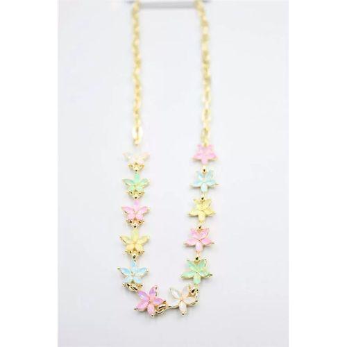 Çiçek Kolye - Altın