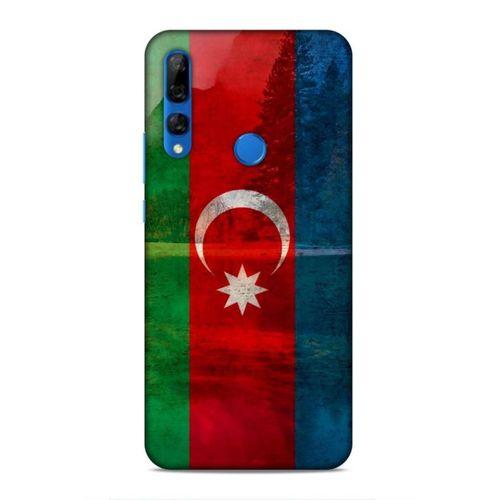 Huawei Y9 Prime 2019 Uyumlu Kılıf Azarbaijan (43) Thin Fit Kılıf Bayrak Manzara