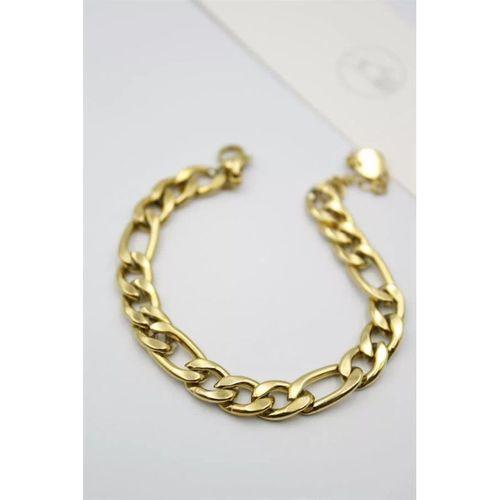 Ezme Zincir Çelik Bileklik - Altın