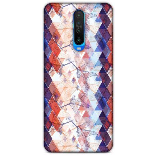 Xiaomi Poco X2 Kılıf Pastel Renkler (3) Kapak Kırmızı Lacivert