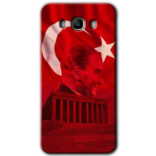 Potkal Hediye Fabrikası Samsung Galaxy J7 2016 Kılıf HD Desen Baskılı Arka Kapak - Anıtkabir Atatürk