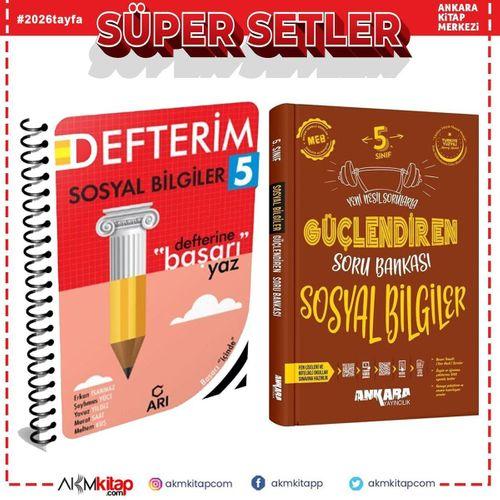 Arı Yayıncılık 5. Sınıf Sosyal Bilgiler Defterim ve Ankara Sosyal Bilgiler Soru Bankası Seti 2 Kitap