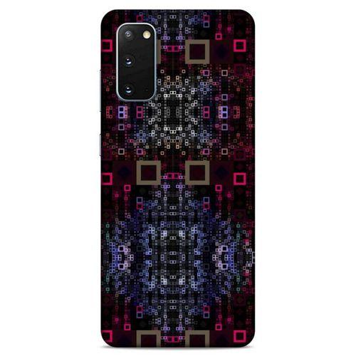 Lopard Samsung Galaxy S20 Uyumlu Kılıf PiXel (18) Telefon Kılıfları Siyah Kırmızı