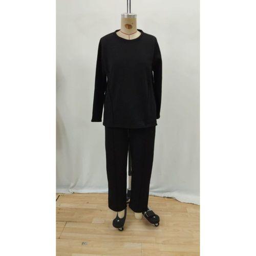 Kadın Uzun Kollu Yanları Nervurlu Viskon Iki Iplik Ve Pantolon Ikili Takım