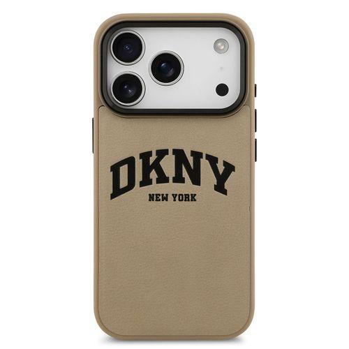 Apple iPhone 17 Pro Kılıf DKNY Orjinal Lisanslı M-safe Şarj Özellikli PU Deri Kabartmalı Kapak
