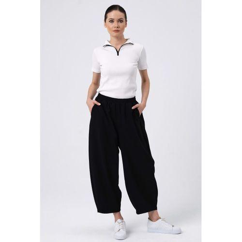 ALEXANDERGARDI BELİ LASTİKLİ BOL PAÇA PANTOLON (B22-14500)