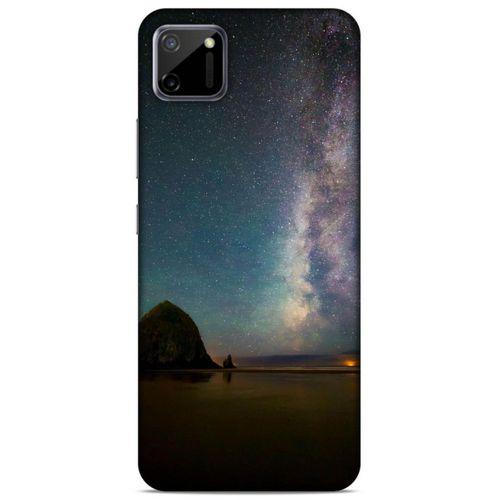 Lopard Oppo Realme C11 Uyumlu Kılıf Gece'S (20) Koruyucu Kılıf Siyah Yeşil