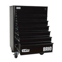 Hareketli Takım Dolabı 7 Çekmece Siyah Boş