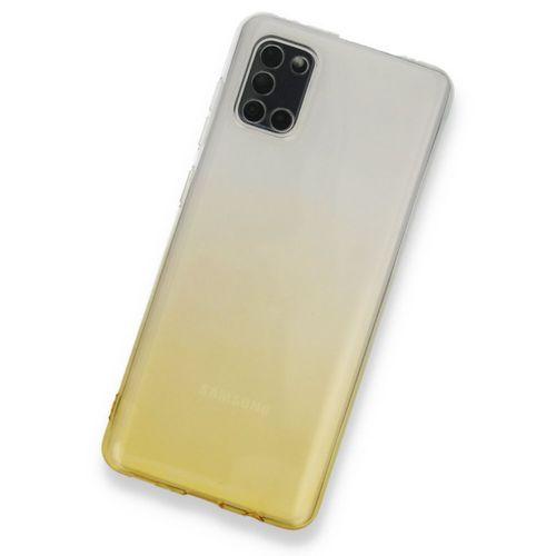 XD Samsung Galaxy A31 Kılıf Lüx Çift Renkli Silikon - Sarı
