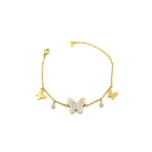 Kelebek Bileklik - Altın