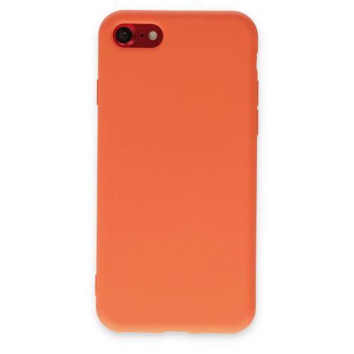Newface iPhone 8 Kılıf Nano içi Kadife  Silikon - Turuncu
