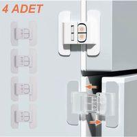 4 Adet Buzdolabı, Çekmece ve Dolap Kapağı Çocuk Kilidi