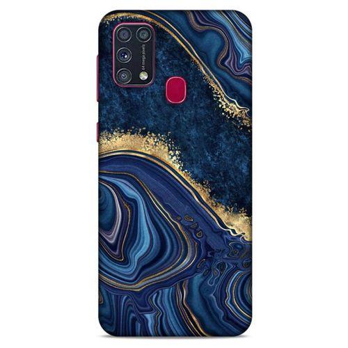 Samsung Galaxy M31 Uyumlu Kılıf Mavi Delisi (1) Kılıfı Mermer