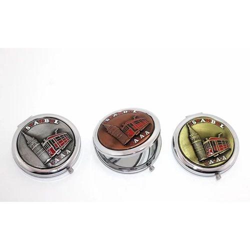 Metal İstanbul Temalı Yöresel Kabartmalı El Aynası 2alk111