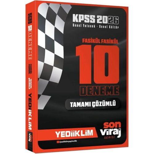 2026 KPSS Son Viraj Serisi GY GK Tamamı Çözümlü 10 Fasikül Deneme Yediiklim Yayınları