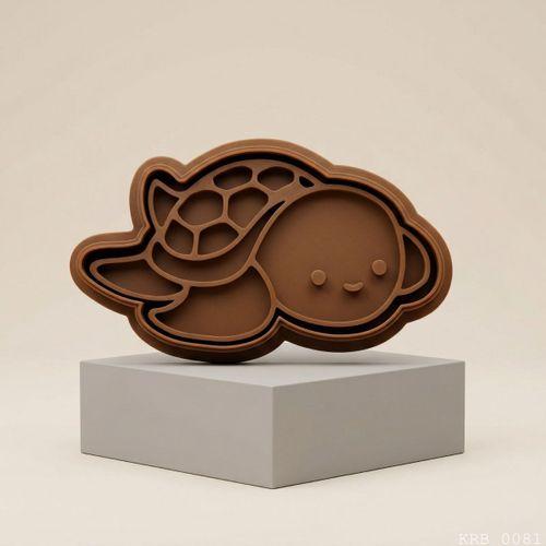 5Li Sevimli Deniz Kaplumbağası Hamur Şekillendirici Kurabiye Ve Oyun Hamuru Kalıbı 9 cm