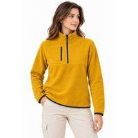 Polar Dik Yaka Yarım Fermuarlı Fermuarlı Göğüs Cepli Regular Fit Kışlık Sweatshirt - Hardal Sarısı