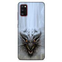 Samsung Galaxy A41 Kılıf Dragons (11) Tam Koruma Beyaz Ejderha