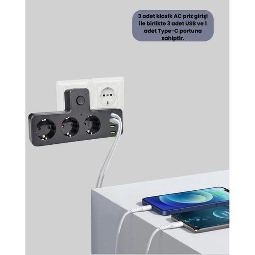Ev Ve Ofis İçin Akıllı Çoklu Priz 7 Girişli
