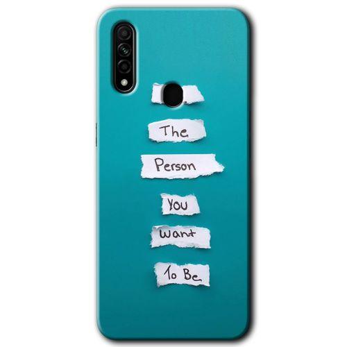 Oppo A31 Kılıf HD Desen Baskılı Arka Kapak - Want You + Kırılmaz Cam