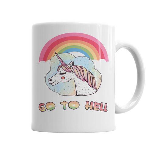 Unicornio Go To Hell Kupa Bardak Porselen