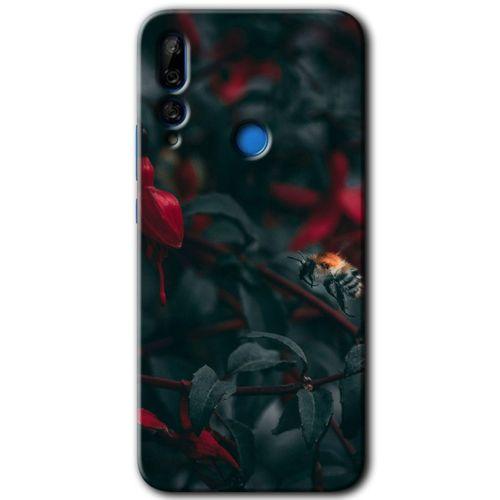 Huawei Y9 Prime 2019 Kılıf Baskılı Kapak - Avcı Arı + 5D Tam Kaplayan Cam