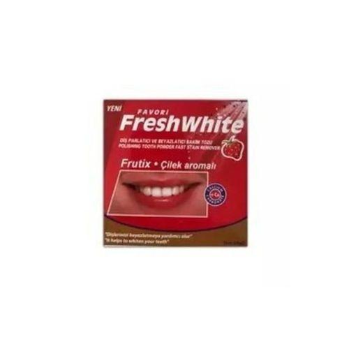 Fresh White Diş Parlatıcı Ve Beyazlatıcı Bakım Tozu 50g - Çilek Aromalı
