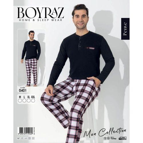 Boyraz 0401 Erkek Uzun Kol Pijama Takımı