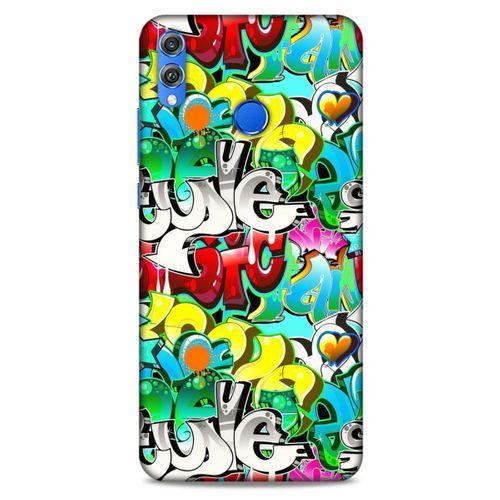 Graffitix (13) Desenli Silikon Kapak Huawei Honor 8x Kılıf