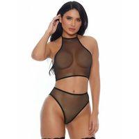 Fantezi Seksi Transparan Tül Sütyen Kilot Takımı