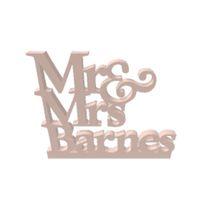 Mr & Mrs Barnes İsimlik – 3D Baskı Dekoratif Model (Bu ürün Sadece Plastik parçadır - Almadan Önce Soru Sorabilirsiniz)