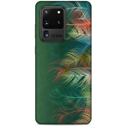 Samsung Galaxy S20 Ultra Kılıf Desenli Özel Seri Tüyler (31) TPU Kılıf