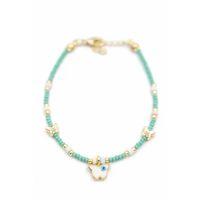 Kelebek Boncuk Bileklik - Açık Yeşil