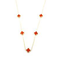 Vc Yonca Kolye - Kırmızı