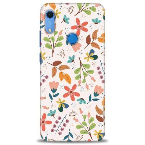 Huawei Y6S Kılıf HD Baskılı Kılıf - Renkli Dallar + Tam Ekran Koruyucu