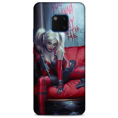 Huawei Mate 20 Pro Uyumlu Kılıf Harley Quinn (22) Tam Koruma Kılıfı Kırmızımsı kahverengi