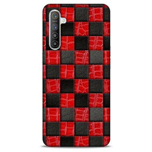 Oppo Realme XT Kılıf Patchwork (47) Crystal Flex Kılıf Siyah Kırmızı