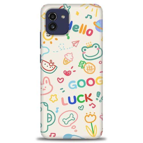 Samsung Galaxy A03 Kılıf HD Baskılı Kılıf - Goog Luck + Tam Ekran Koruyucu