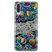 Samsung Galaxy A70s Kılıf Deniz Mahsulleri Doodle Arka Kapak Koruma Desenli Full Koruyucu