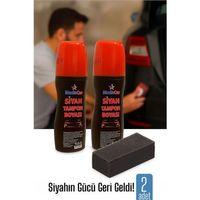 Siyah Tampon Boyası Süngerli 2 li Solmuş ve Matlaşmış Tamponlar İçin Hızlı Yenileme 428848