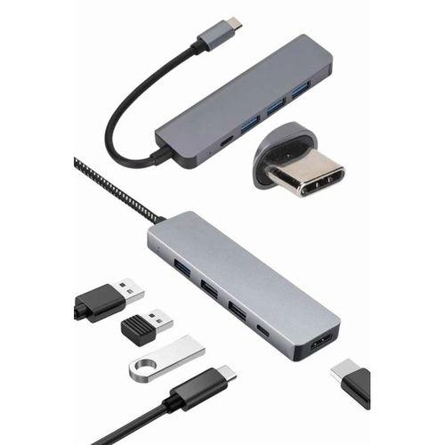 Çevirici Dönüştürücü Adaptör Macbook 3 In 1 Type-c To Hdmı Usb 3.0