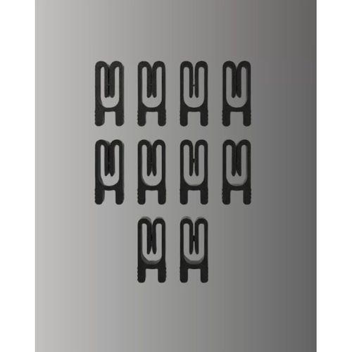 Poşet Kapatma Mandalı Hava Geçirmez Siyah 10 Adet Set