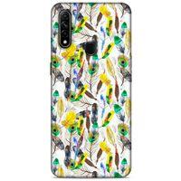 Oppo A31 Kılıf Desenli Özel Seri Tüyler (5) Koruma Kabı