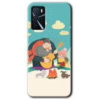 OPPO Oppo A16 Kılıf HD Desen Baskılı Arka Kapak - Kış Pikniği
