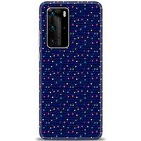 Huawei P40 Pro Kılıf HD Baskılı Kılıf - Gökyüzü Çizimi + Tam Ekran Koruyucu